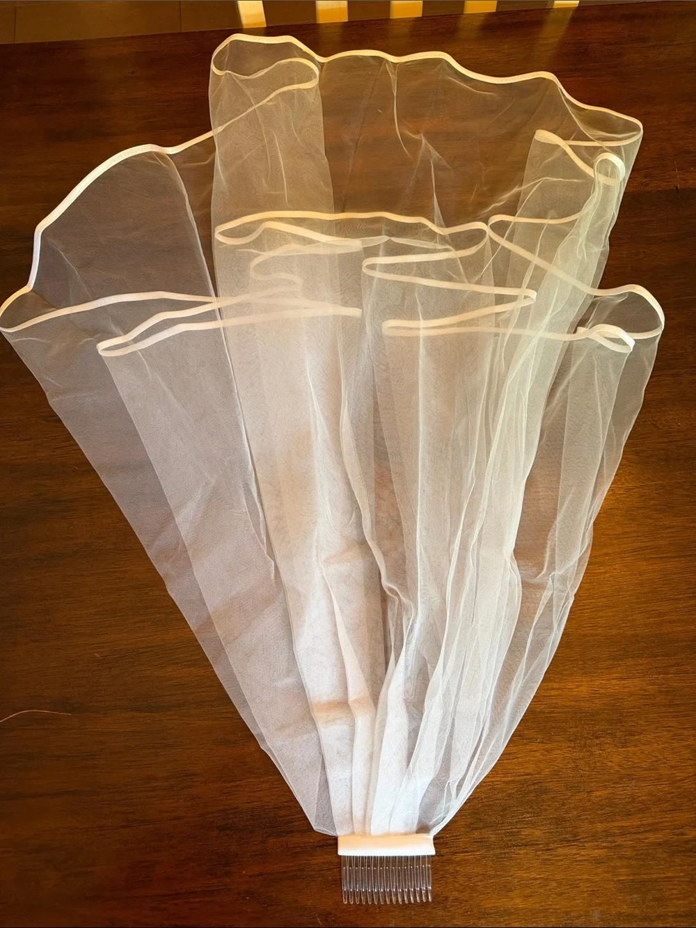 Bride Sash, Veil & Cap Bridal Party Set in White and Gold